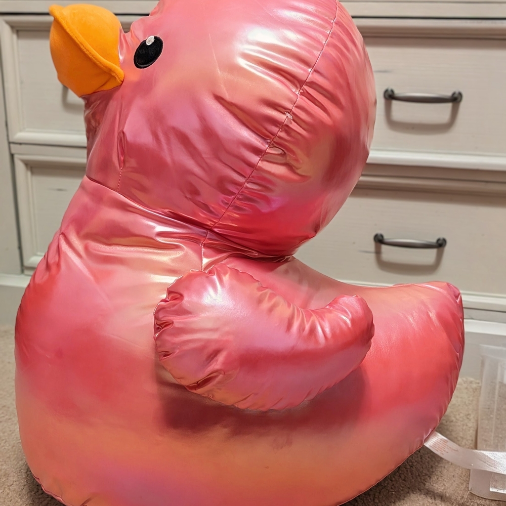 Pink Inflatable Duck Plush